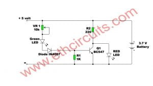 3.7 Volt Battery Charger easy Circuit Diagram