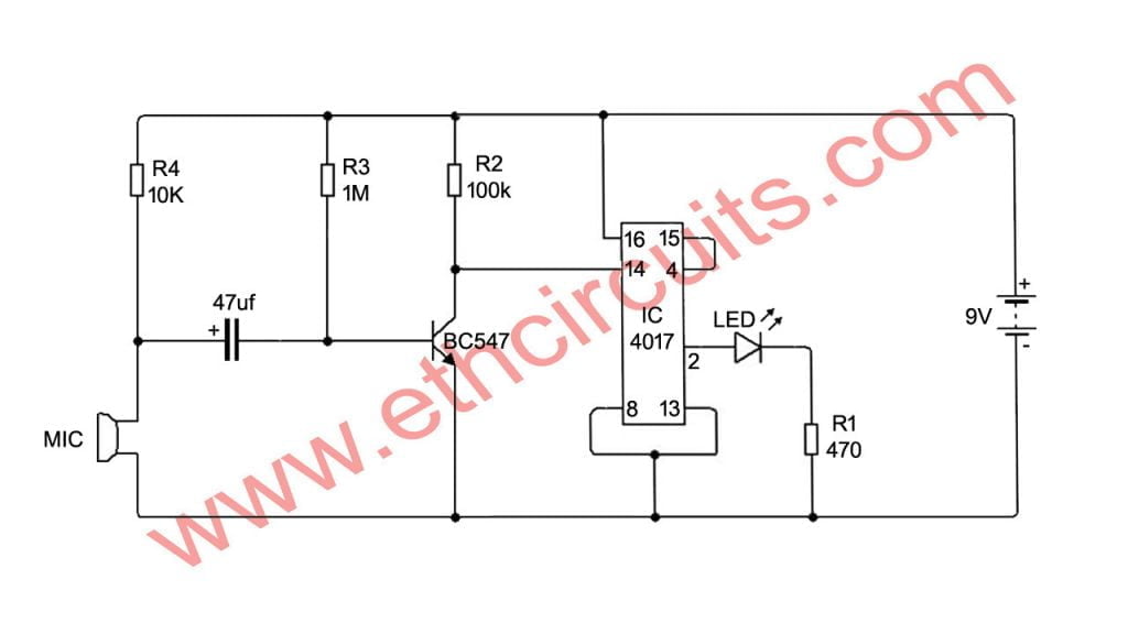 Clap switch circuit diagram