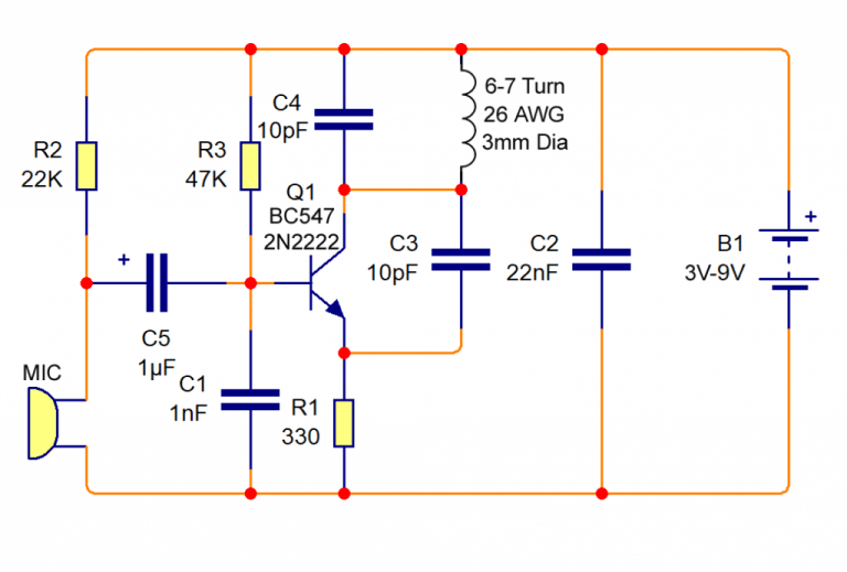 Best FM Transmitter Circuit Diagram Using BC547