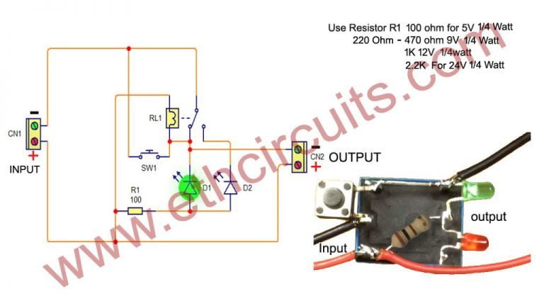 Simple Short Circuit Protection Circuit Diagram