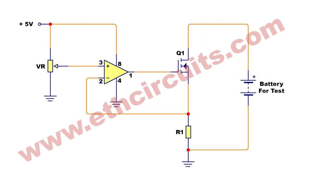18650 battery capacity tester circuit diagram