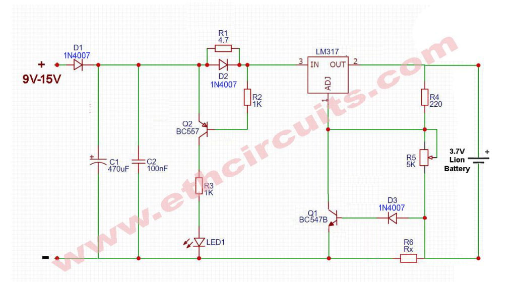 3 7v Li Ion Battery Charger Circuit Diagram Pdf Wiring Draw And Schematic
