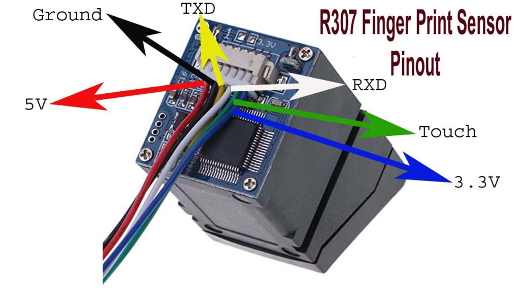 R307 fingerprint sensor pinout