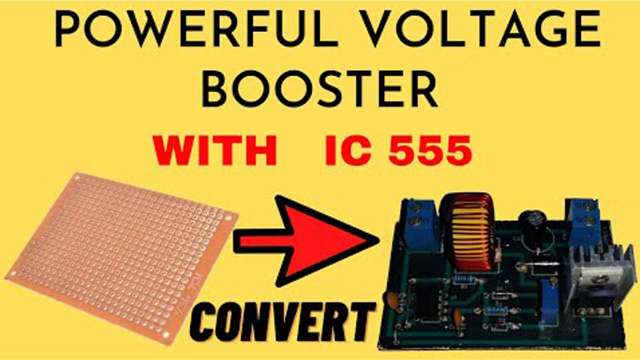 DIY powerfull voltage booster circuit with ic 555 dc to dc converter high ampere circuit
