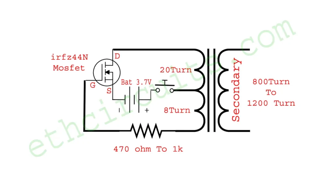 home made diy Arc Lighter Circuit Diagram