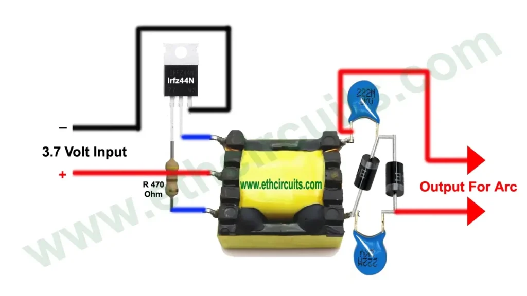 diy electric gas lighter circuit diagram